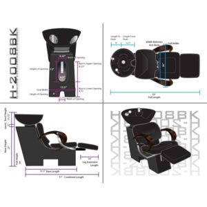 Shampoo Chair-Model # SHH-2008BK (Call before you buy for shipping information and cost)