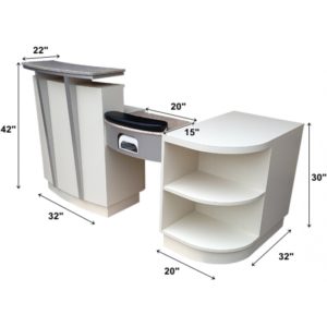 Reception Desk with Manicure Table-Model # RDNT-40R (Call before you buy for shipping information and cost)